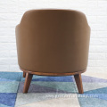 solid wood frame replica leslie lounge chair